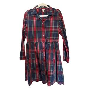 J Crew Factory Plaid Dress - Red and Blue